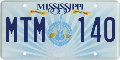 MS license plate MTM140