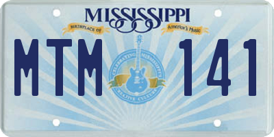 MS license plate MTM141