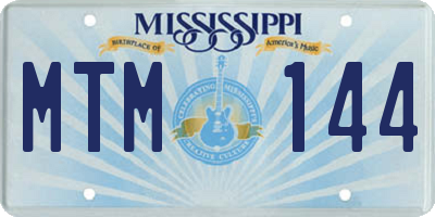 MS license plate MTM144