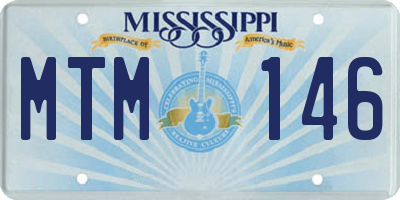 MS license plate MTM146