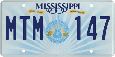 MS license plate MTM147