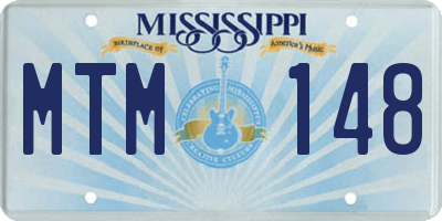 MS license plate MTM148