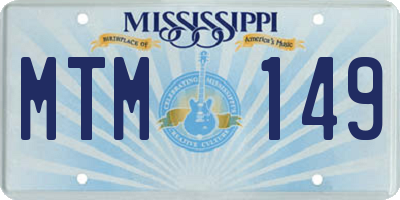 MS license plate MTM149