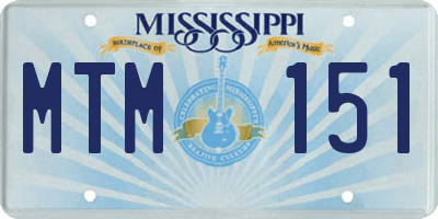 MS license plate MTM151
