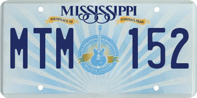 MS license plate MTM152