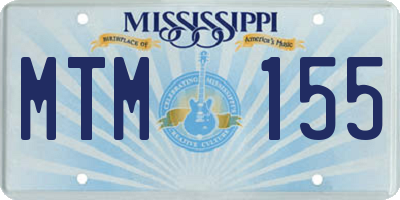 MS license plate MTM155