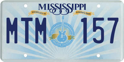 MS license plate MTM157