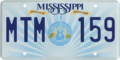 MS license plate MTM159