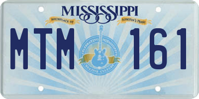 MS license plate MTM161