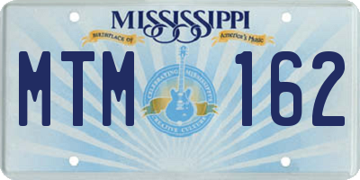 MS license plate MTM162