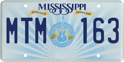 MS license plate MTM163