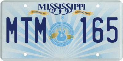MS license plate MTM165
