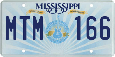 MS license plate MTM166