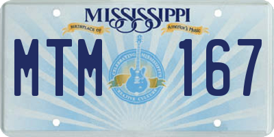MS license plate MTM167