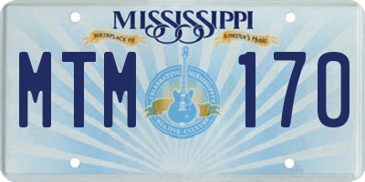 MS license plate MTM170