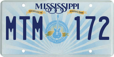 MS license plate MTM172