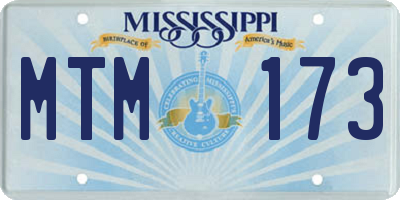 MS license plate MTM173