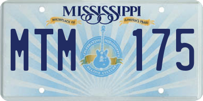 MS license plate MTM175
