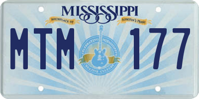 MS license plate MTM177