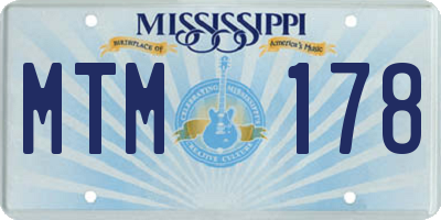 MS license plate MTM178