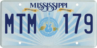 MS license plate MTM179