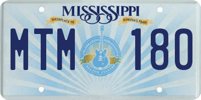 MS license plate MTM180