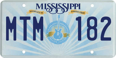 MS license plate MTM182