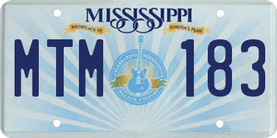 MS license plate MTM183