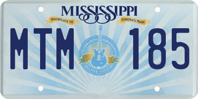 MS license plate MTM185