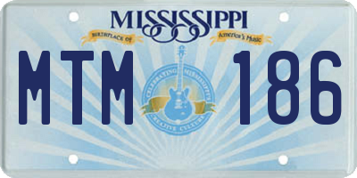 MS license plate MTM186