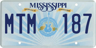 MS license plate MTM187