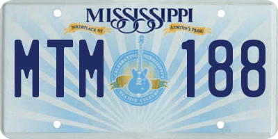 MS license plate MTM188
