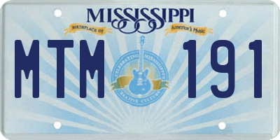 MS license plate MTM191