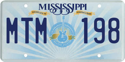 MS license plate MTM198