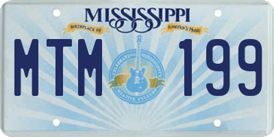 MS license plate MTM199