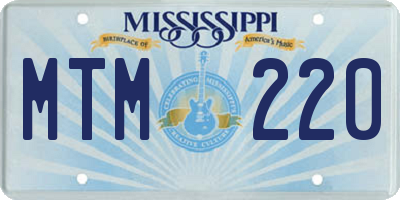 MS license plate MTM220