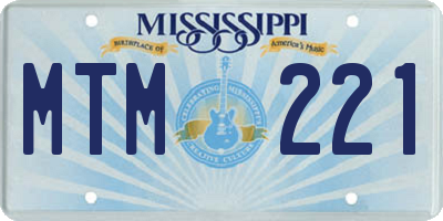 MS license plate MTM221
