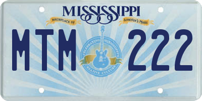 MS license plate MTM222