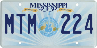 MS license plate MTM224