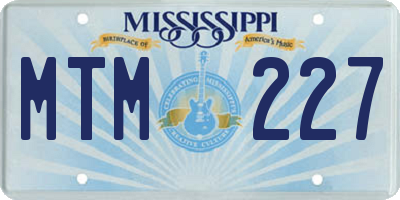 MS license plate MTM227