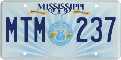 MS license plate MTM237