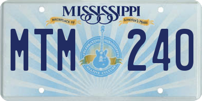 MS license plate MTM240