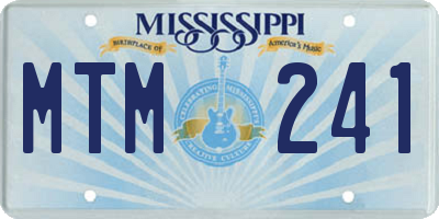 MS license plate MTM241