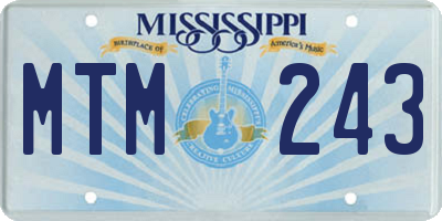 MS license plate MTM243