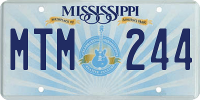 MS license plate MTM244