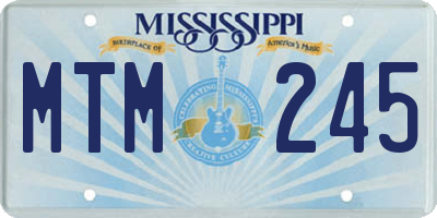 MS license plate MTM245