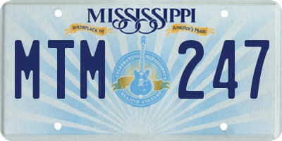 MS license plate MTM247