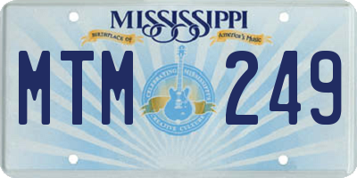 MS license plate MTM249