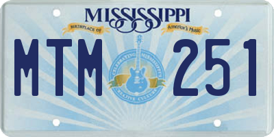 MS license plate MTM251