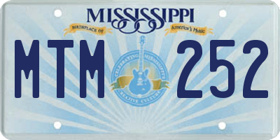 MS license plate MTM252